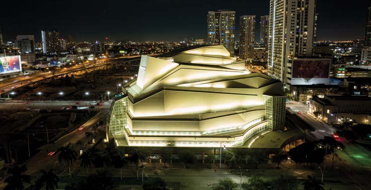 Adrienne Arsht Center at night