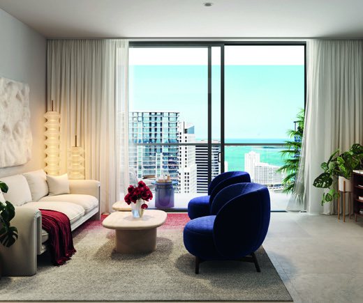 A residence living and dining area